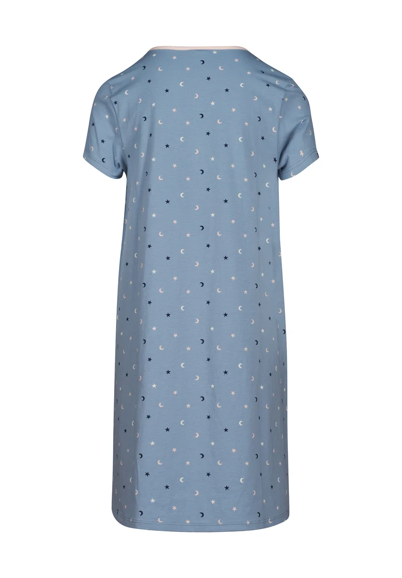 Night In Skiny Pyjama Girls sleepshirt short sleeve | denimblue stars 030069-08S462