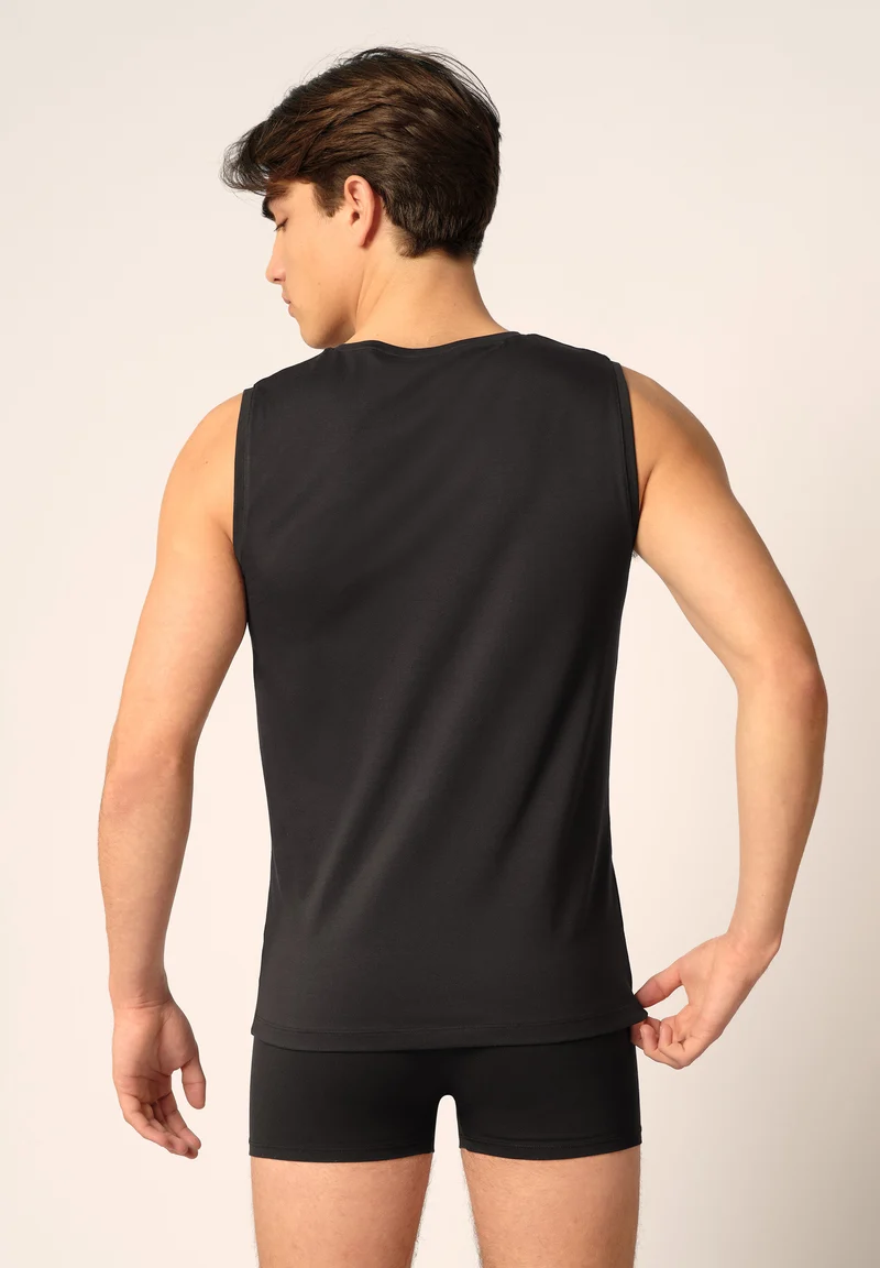 Cotton Fresh Tank Top | black 080982-087665