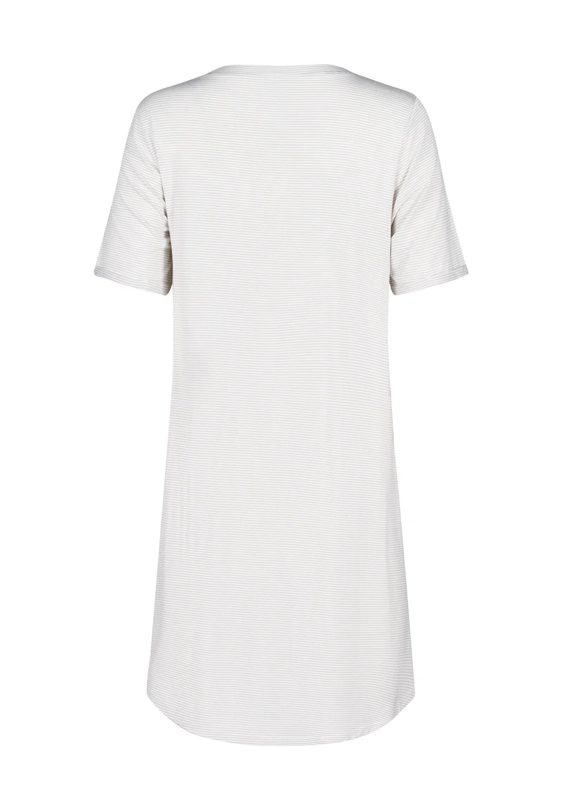 Night In Mix & Match Sleepshirt short sleeve | quietgrey stripes 080772-08S334