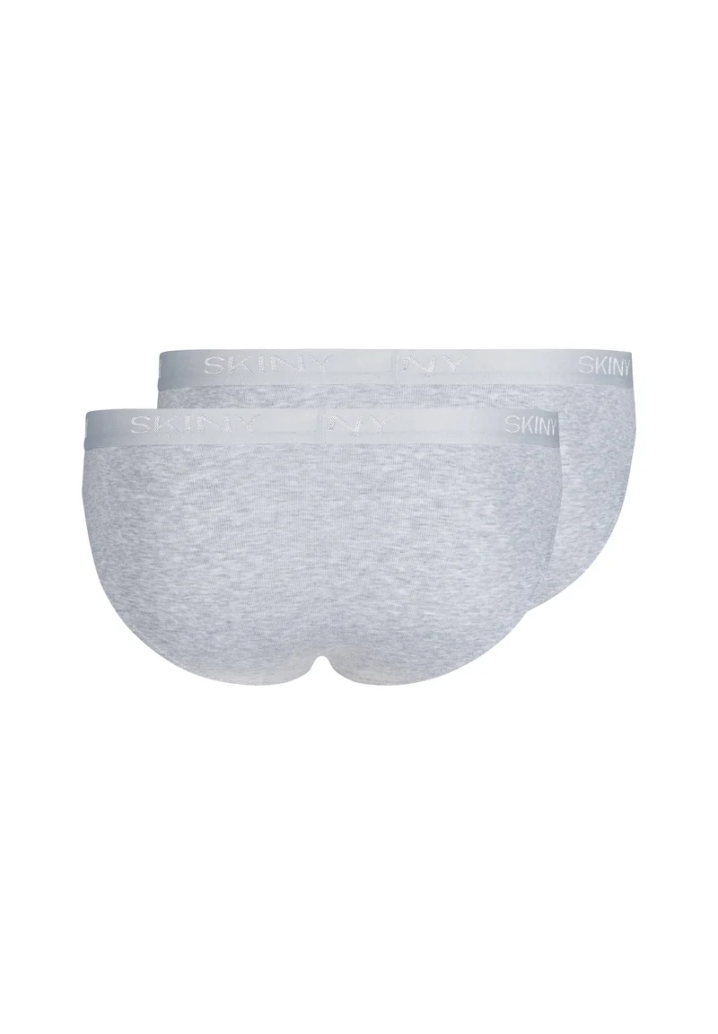 Cotton Rib Briefs 2 pack | silver melange 080694-089523