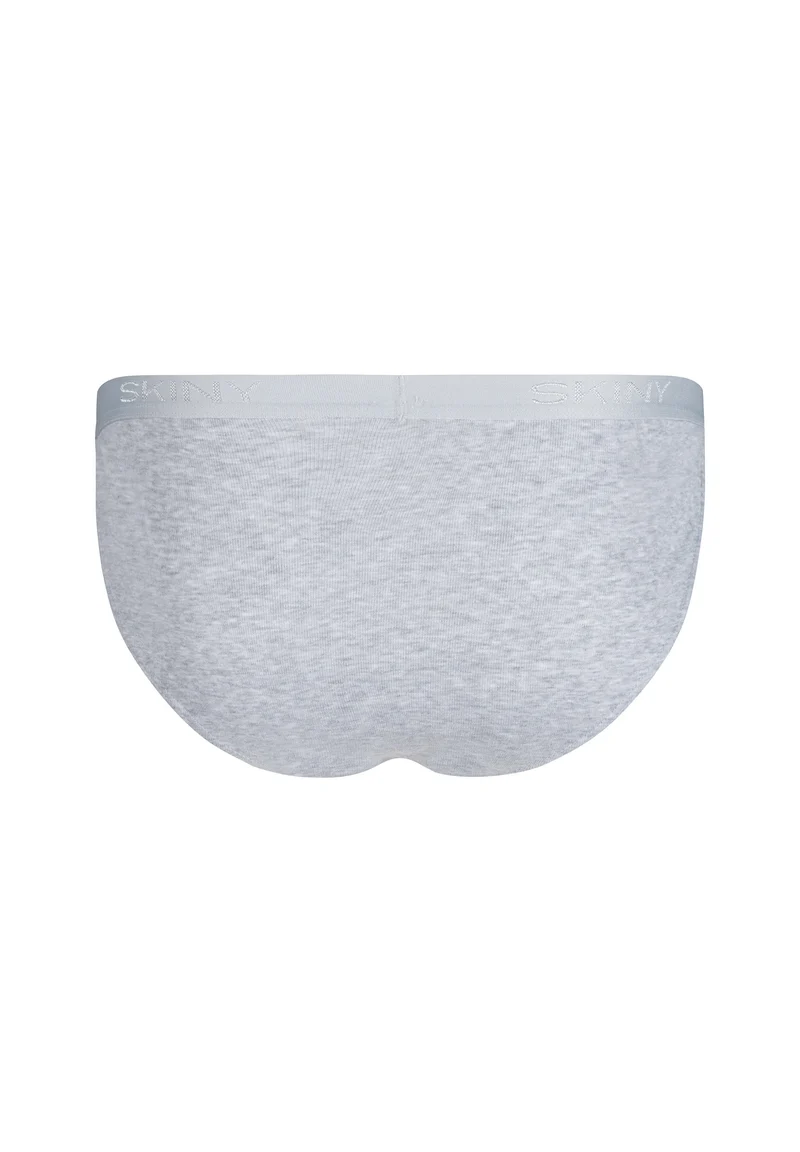 Cotton Rib Tanga briefs 2 pack | silver melange 080693-089523