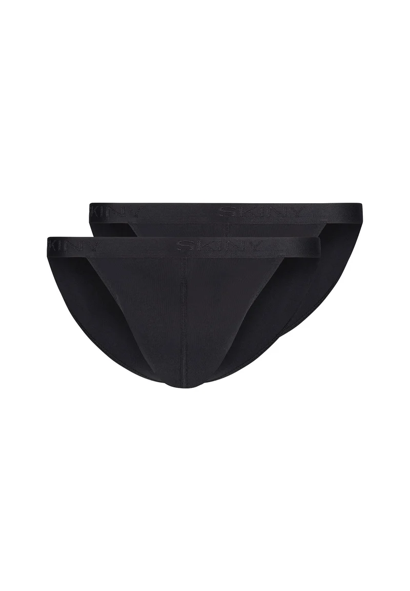 Cotton Rib Tanga briefs 2 pack | black 080693-087662