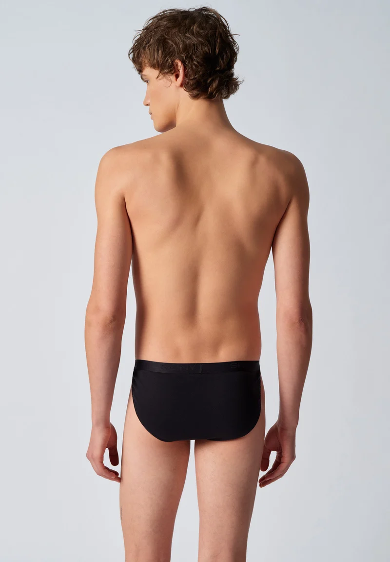Cotton Rib Tanga briefs 2 pack | black 080693-087662