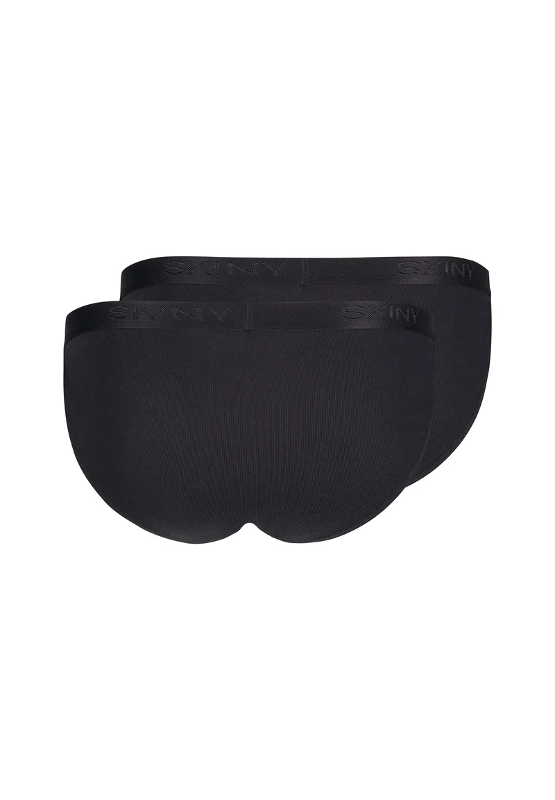 Cotton Rib Tanga briefs 2 pack | black 080693-087662