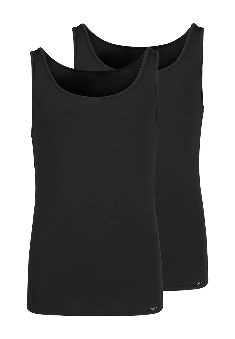 Cotton Multipacks Girls tank top 2 pack | black 030036-087665