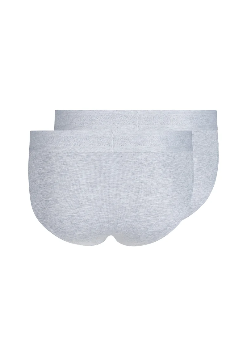 Cotton Retro Briefs 2 pack | silver melange 080692-089523