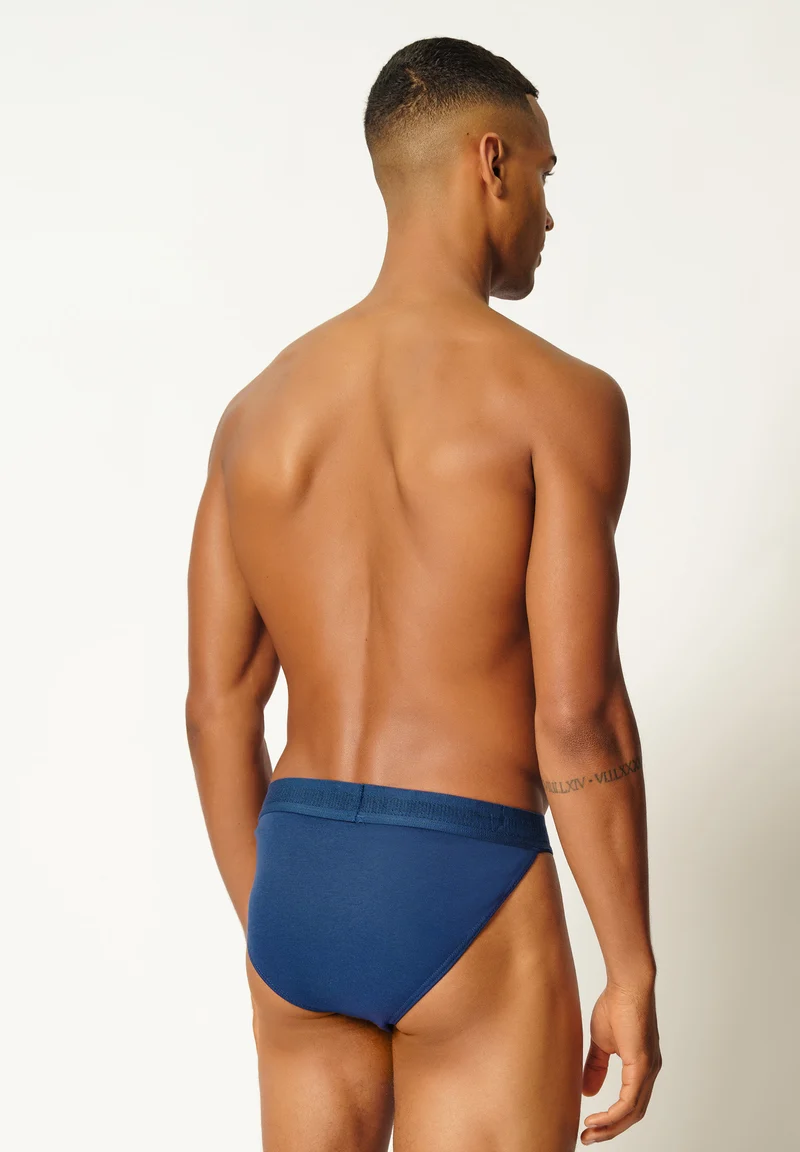 Cotton Retro Tanga briefs 2 pack | navy 080691-080369