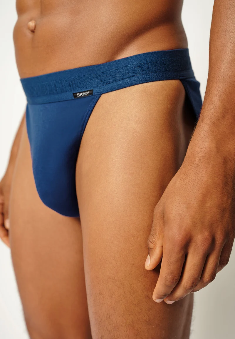 Cotton Retro Tanga briefs 2 pack | navy 080691-080369