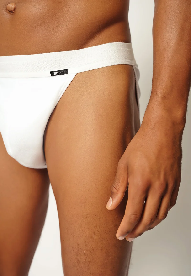 Cotton Retro Tanga briefs 2 pack | white 080691-080500