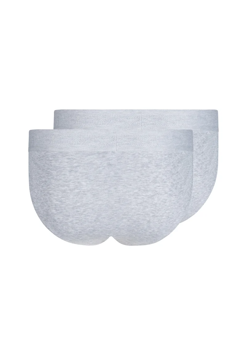 Cotton Retro Tanga briefs 2 pack | silver melange 080691-089523
