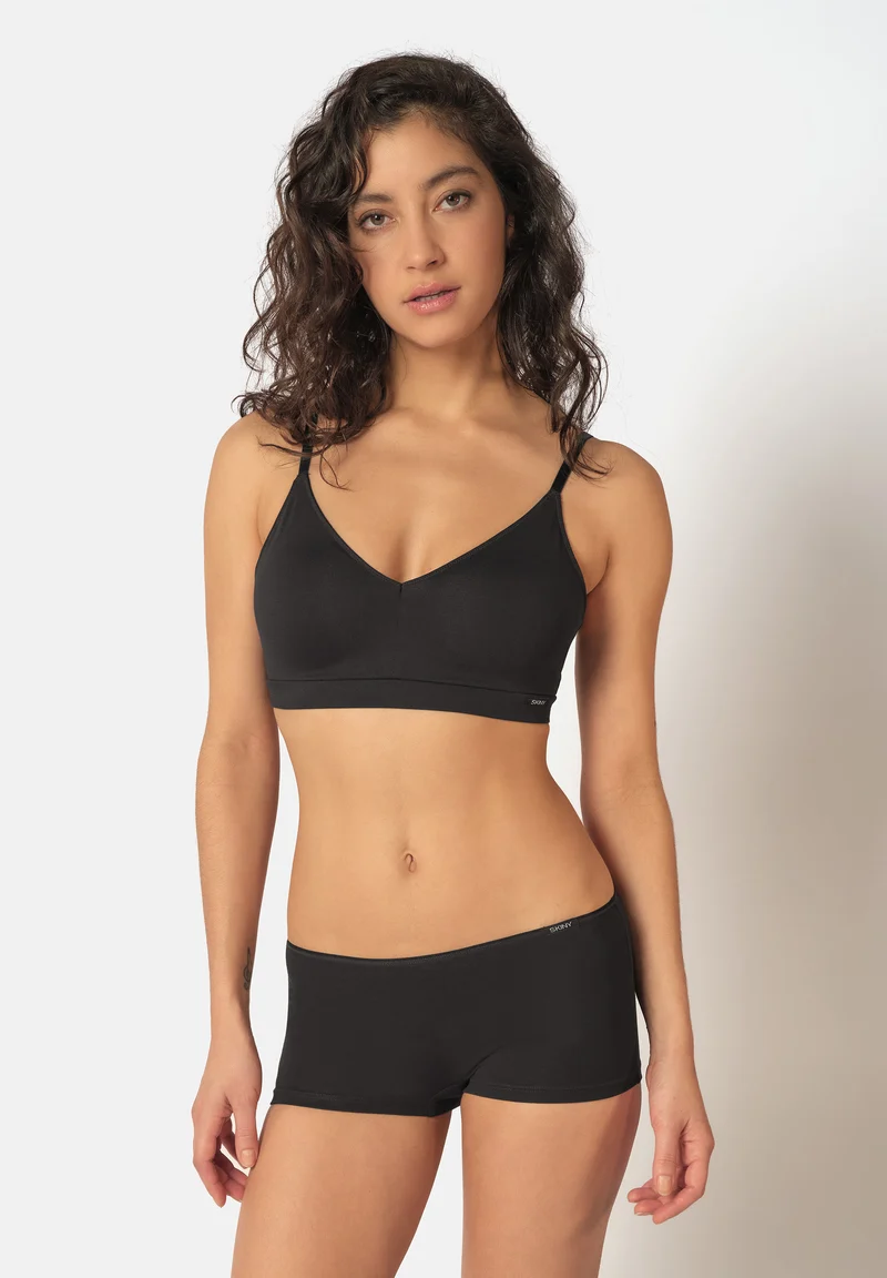SKINY ADVANTAGE Cotton Stretch Soft bra remov. pads | black 080478-087662