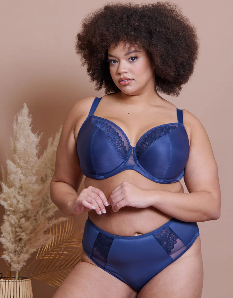 Adella Hera Full Plunge Bra Navy