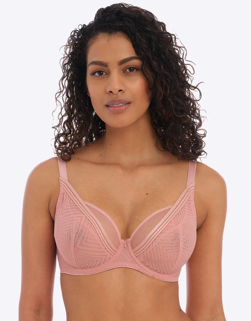 Freya Tailored High Apex Plunge Bra Ash Rose Pink