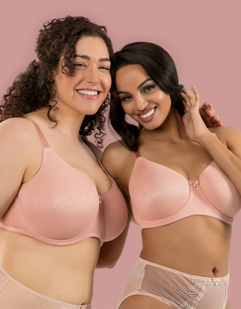 Parfait Pearl Unlined Seamless Minimizer Bra Peach Pink