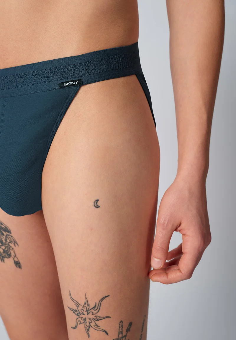 Cotton Retro Tanga briefs 2 pack | orion blue 080691-08S993