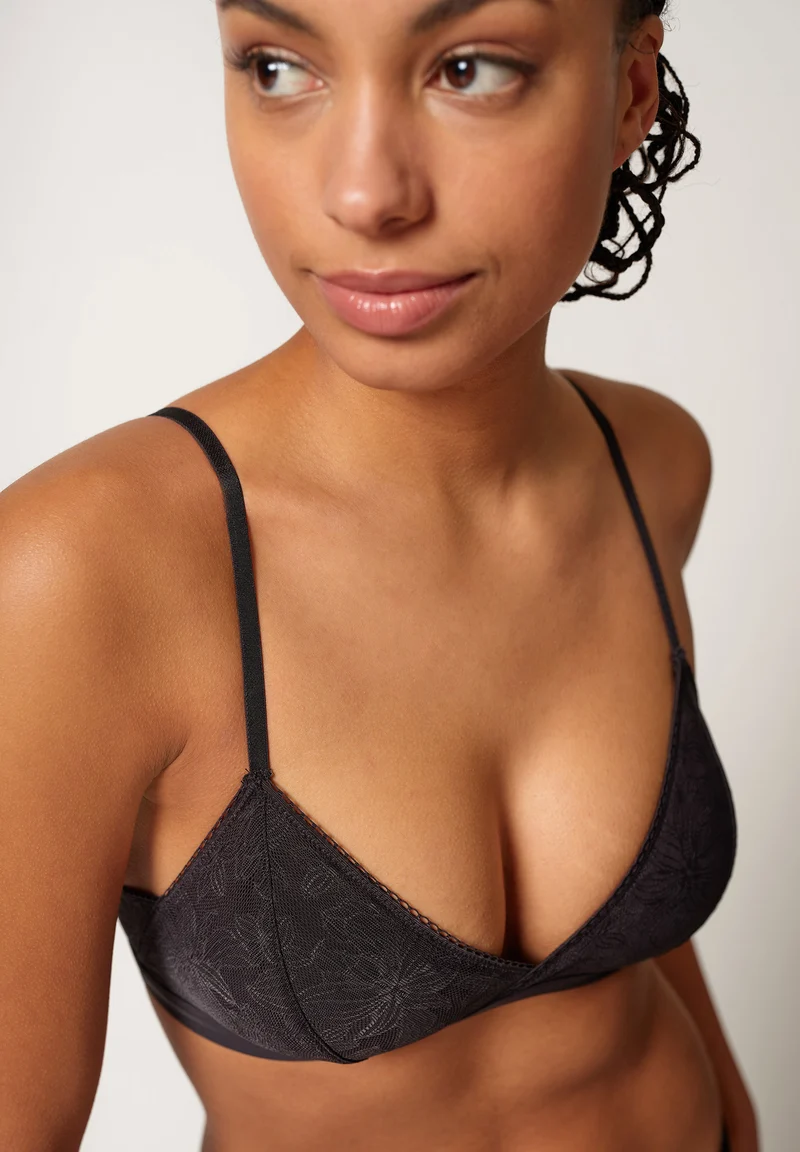 Micro Lace Soft bra remov. pads | charcoal 080605-08S789