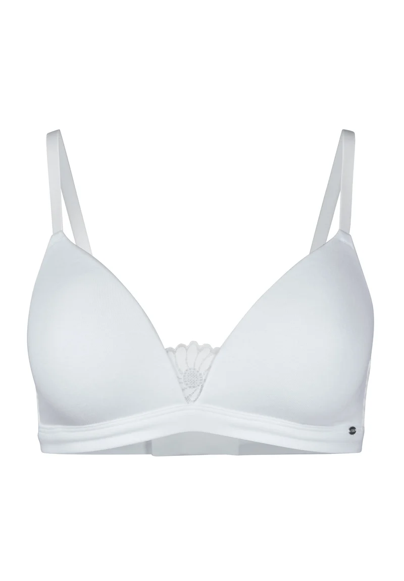 CottonLace Essentials Padded triangle bra | white 080599-080500