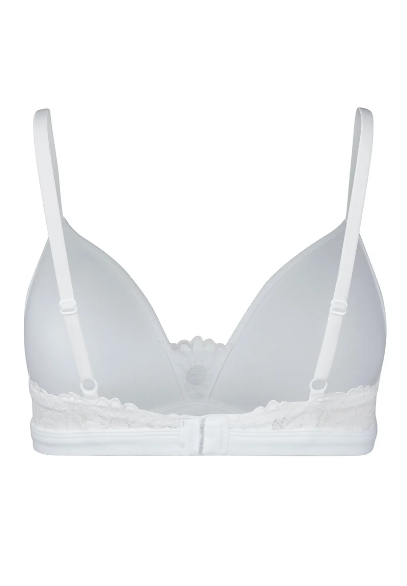 CottonLace Essentials Padded triangle bra | white 080599-080500
