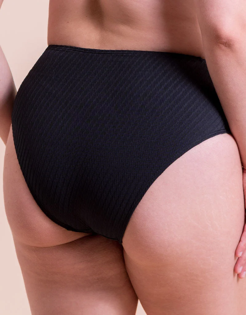 Curvy Kate Jet Set High Waist Bikini Brief Black