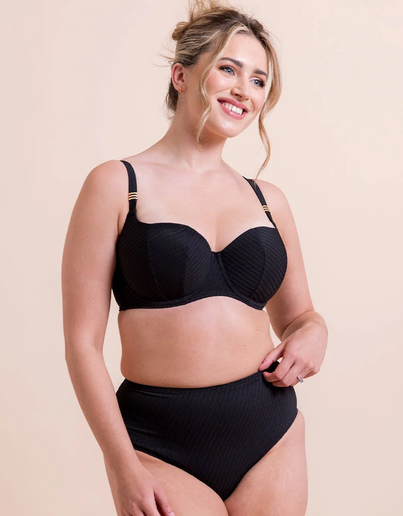 Curvy Kate Jet Set High Waist Bikini Brief Black