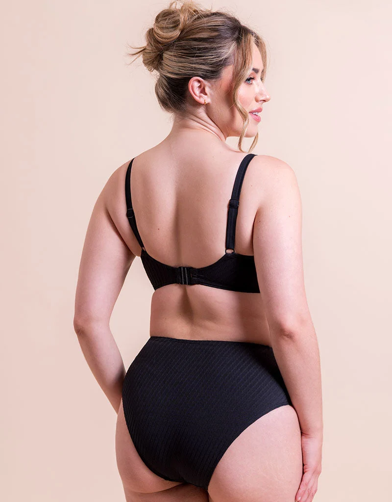 Curvy Kate Jet Set High Waist Bikini Brief Black