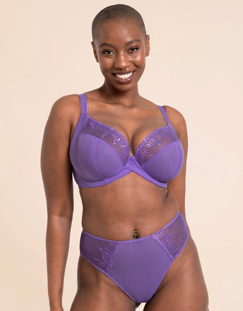Curvy Kate Flare Full Cup Plunge Side Support Bra Amethyst Purple