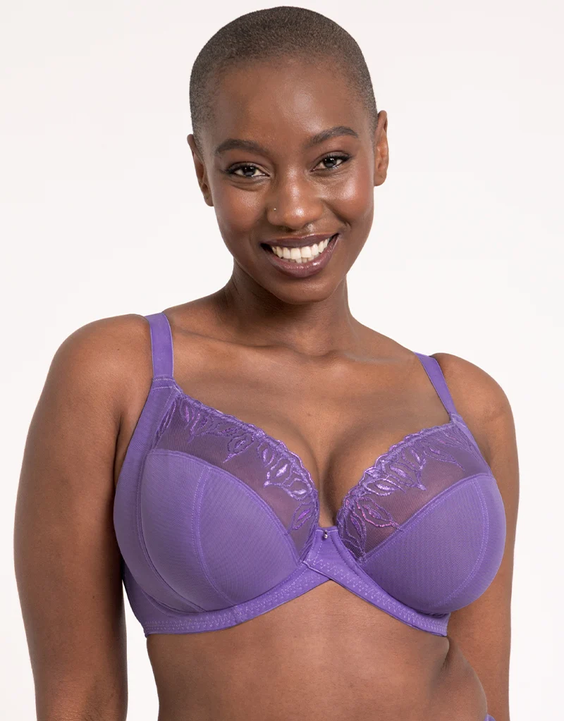 Curvy Kate Flare Full Cup Plunge Side Support Bra Amethyst Purple