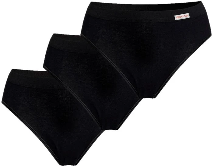 conta Damen Sportslip Schwarz 3-er Pack