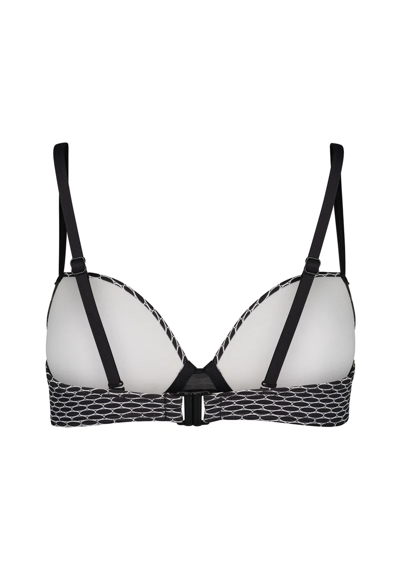 Maritimemotion Padded bikini top | blackivory grid 080441-08S983