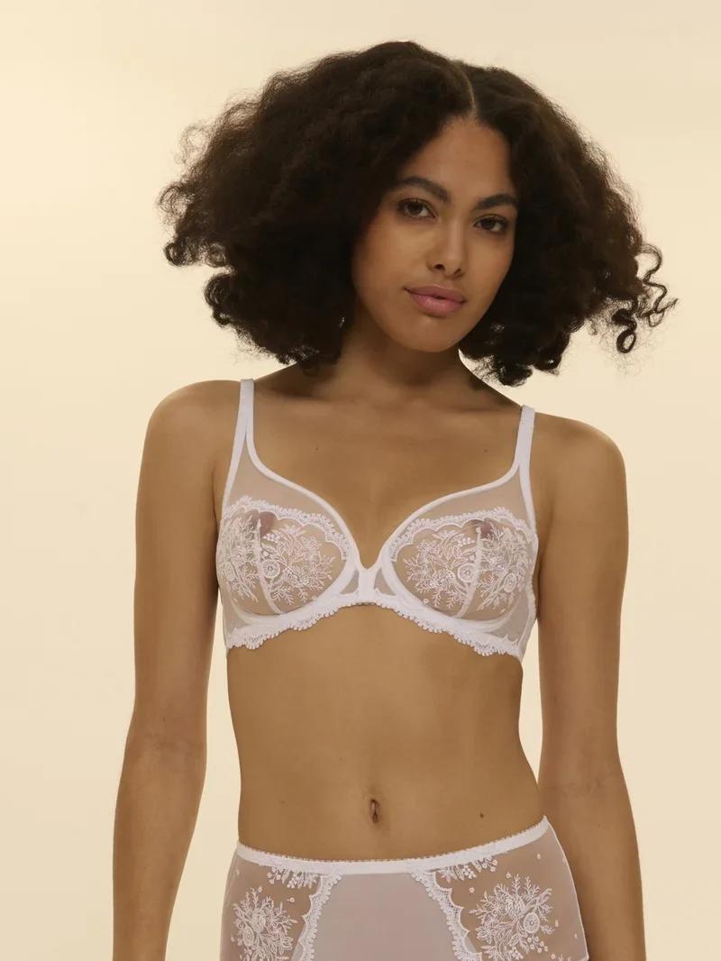 Simone Perele – Intrigue Sheer Plunge BH Weiß