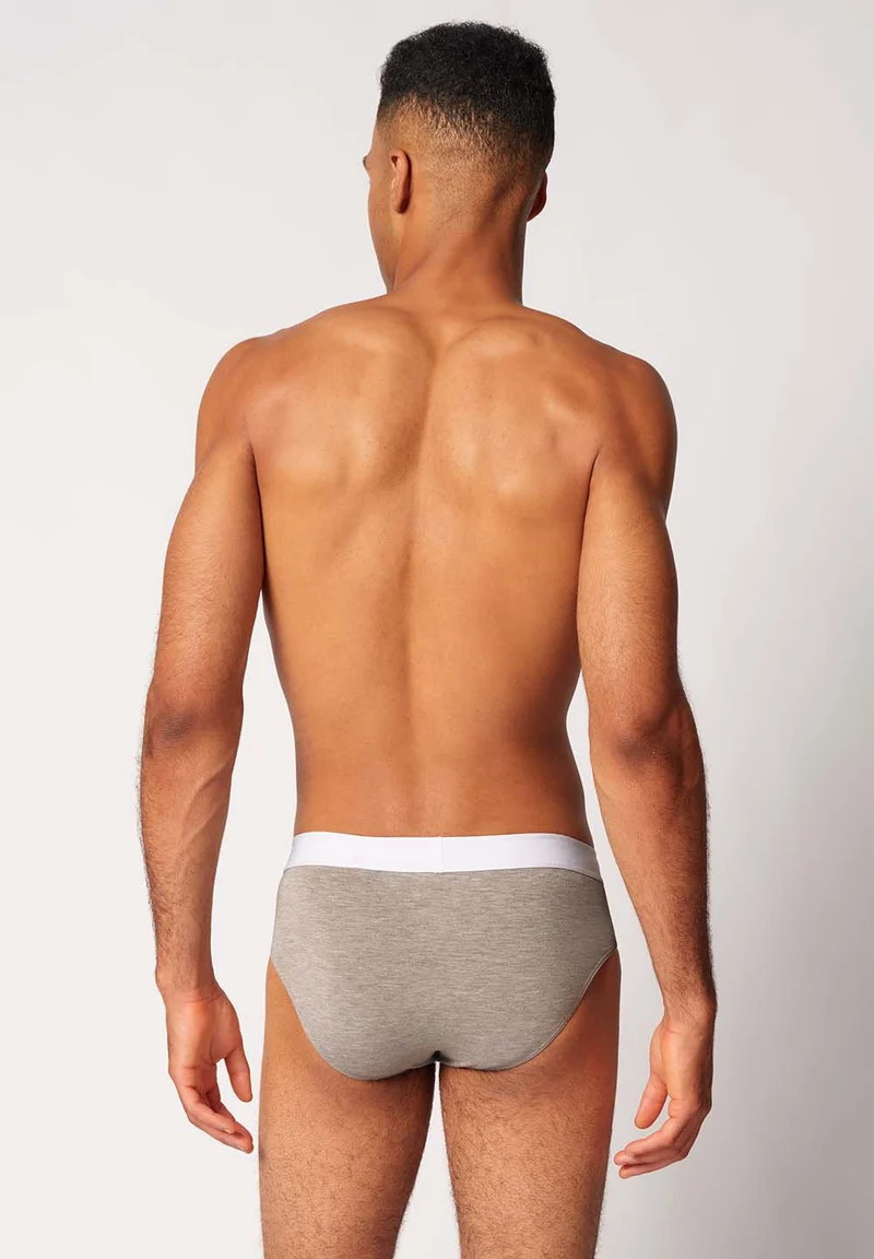 Bamboo Deluxe Briefs | stone grey melange 080318-085593