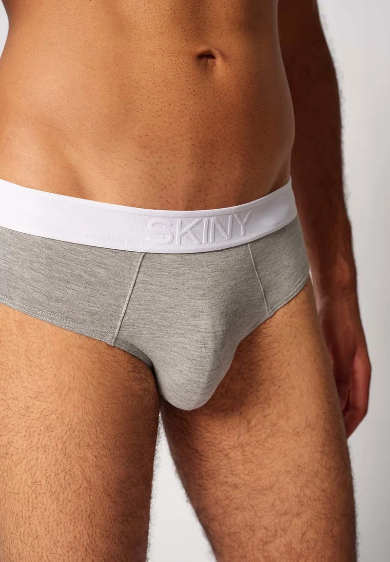Bamboo Deluxe Briefs | stone grey melange 080318-085593