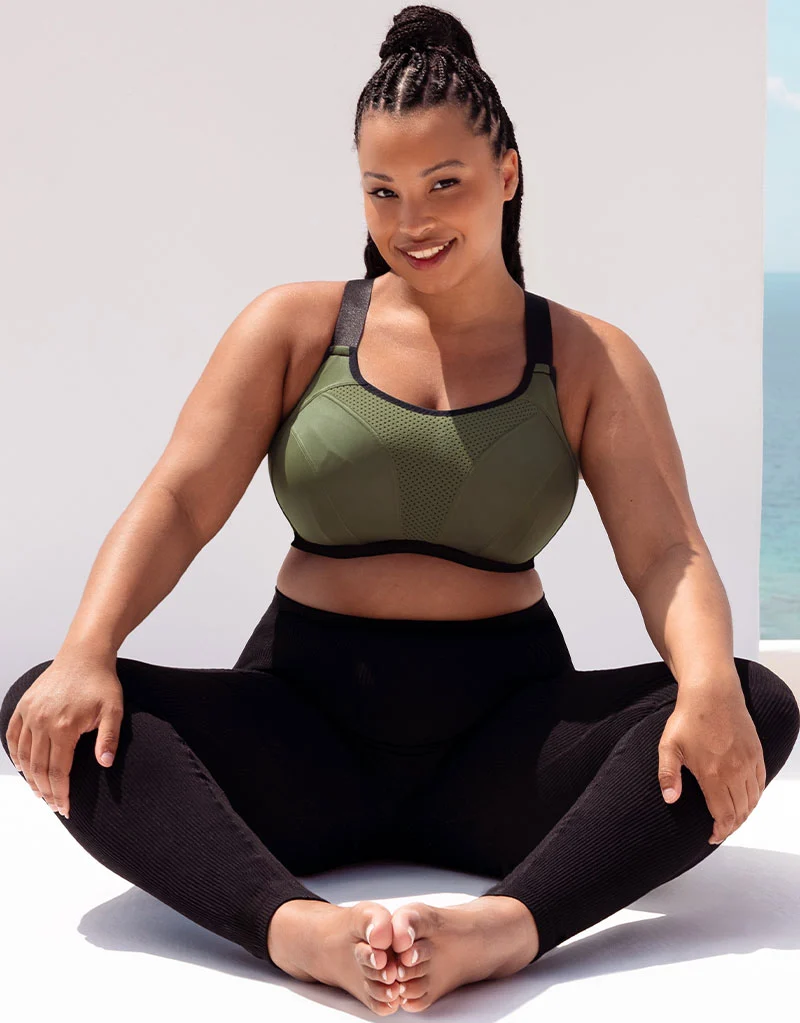 Curvy Kate Everymove Wired Multiway Sports Bra Jungle Green/Black