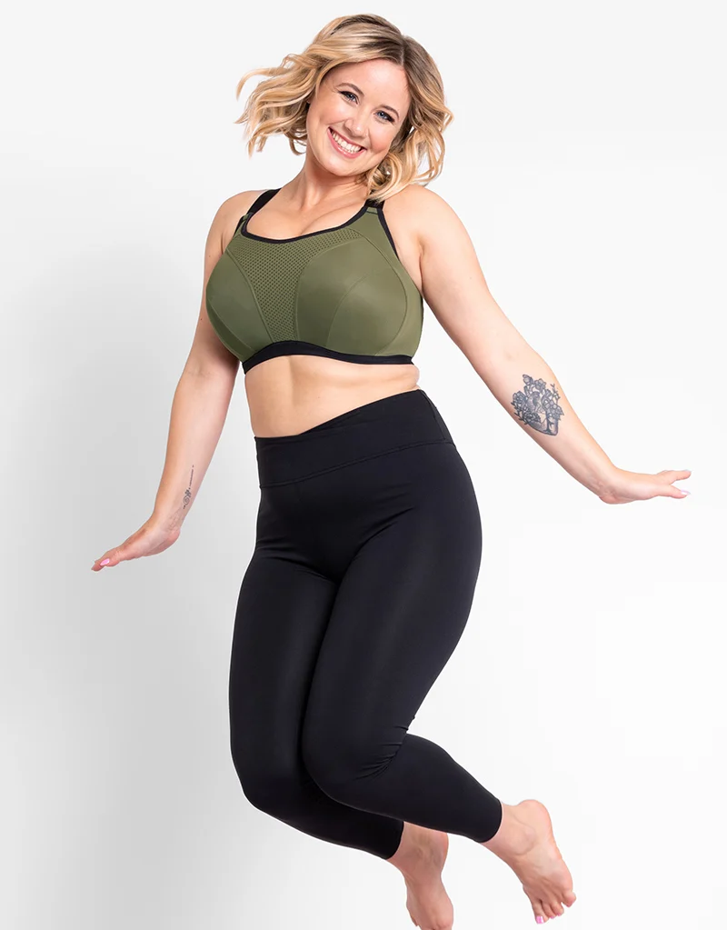 Curvy Kate Everymove Wired Multiway Sports Bra Jungle Green/Black