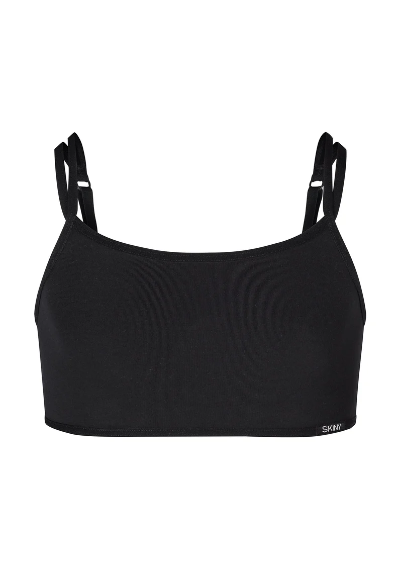 Cotton Essentials Girls crop top 2 pack | black 036401-087662