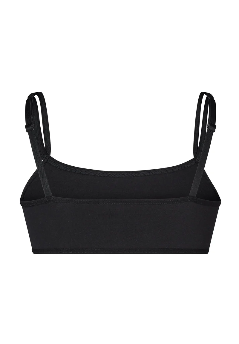 Cotton Essentials Girls crop top 2 pack | black 036401-087662
