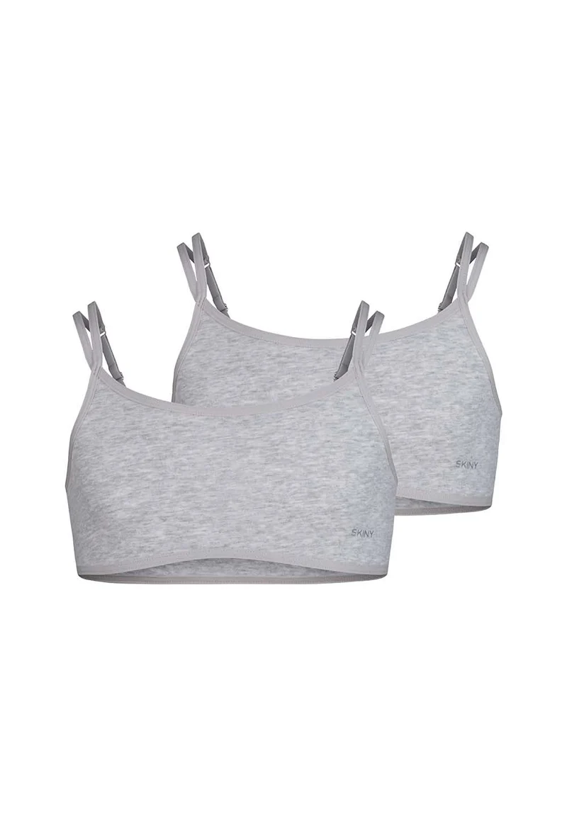 Cotton Essentials Girls crop top 2 pack | quitegreymelange selection 036401-08S937