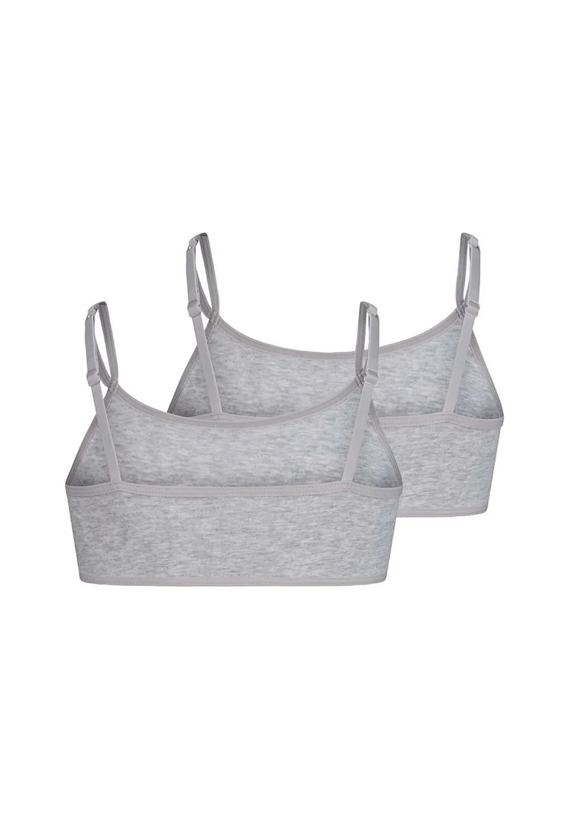 Cotton Essentials Girls crop top 2 pack | quitegreymelange selection 036401-08S937