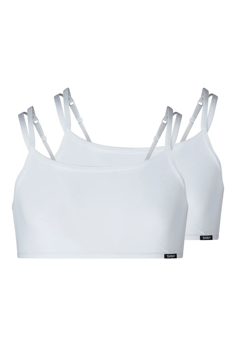 Cotton Essentials Girls crop top 2 pack | white 036401-080500