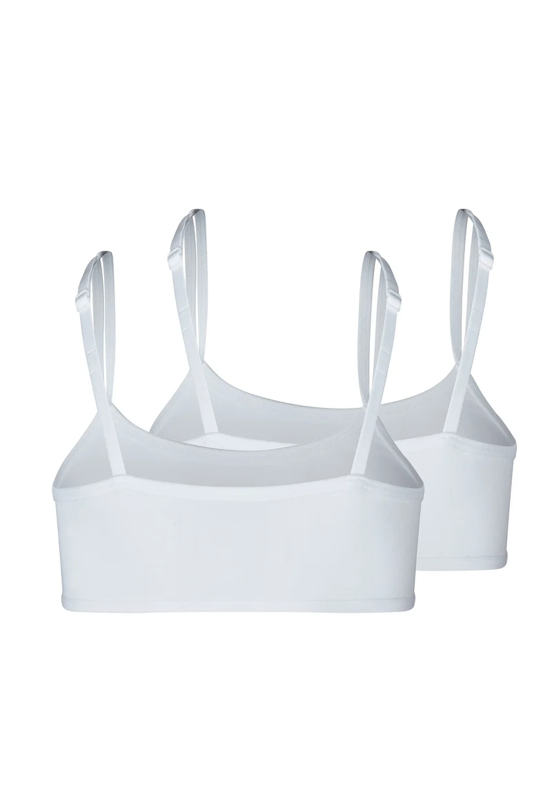Cotton Essentials Girls crop top 2 pack | white 036401-080500