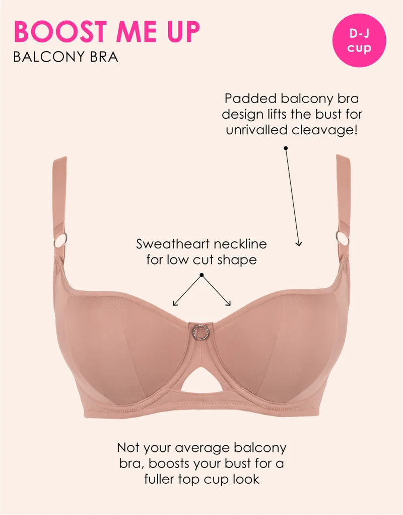 Curvy Kate Boost Me Up Padded Balcony Bra Latte