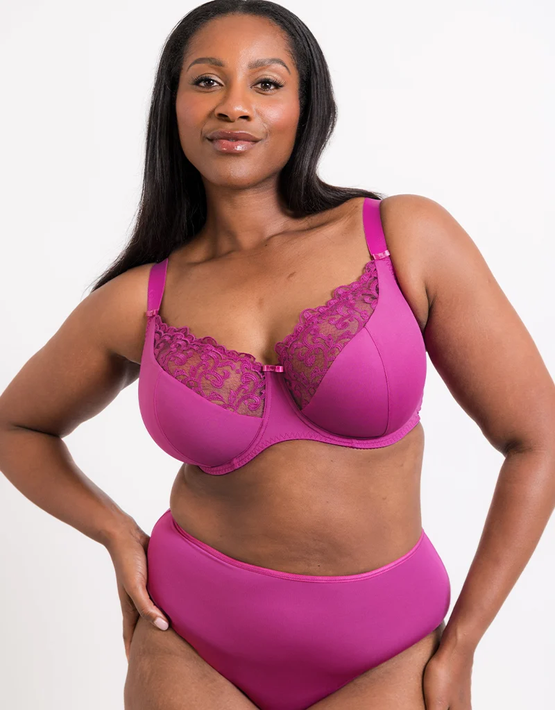 Flirtelle Swirl Balcony Bra Orchid
