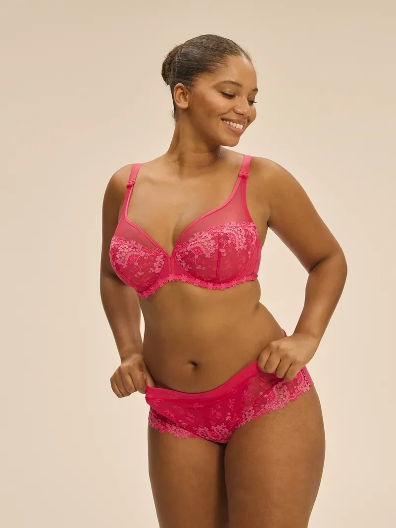 Simone Perele – Wish Sheer Plunge Bra Fabulous Pink