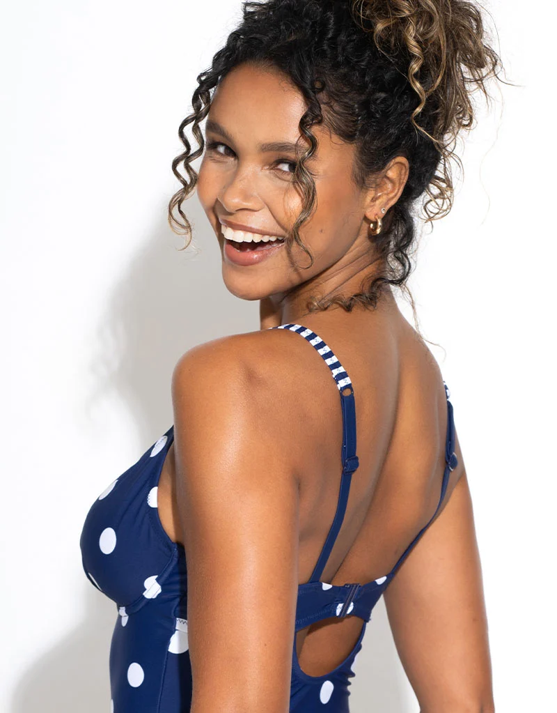 Pour Moi Beach House Swimsuit Navy/Green