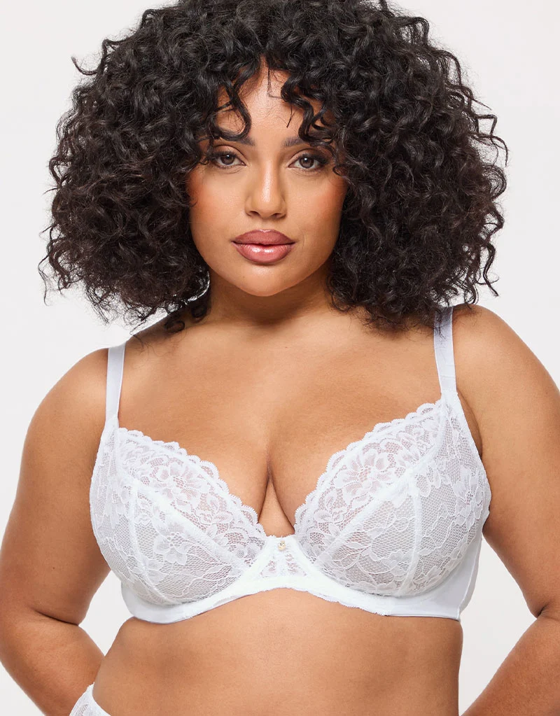 Ann Summers Sexy Lace Plunge Bra White