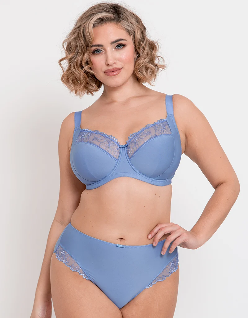 Flirtelle Emilie Full Cup Side Support Bra Hydrangea Blue