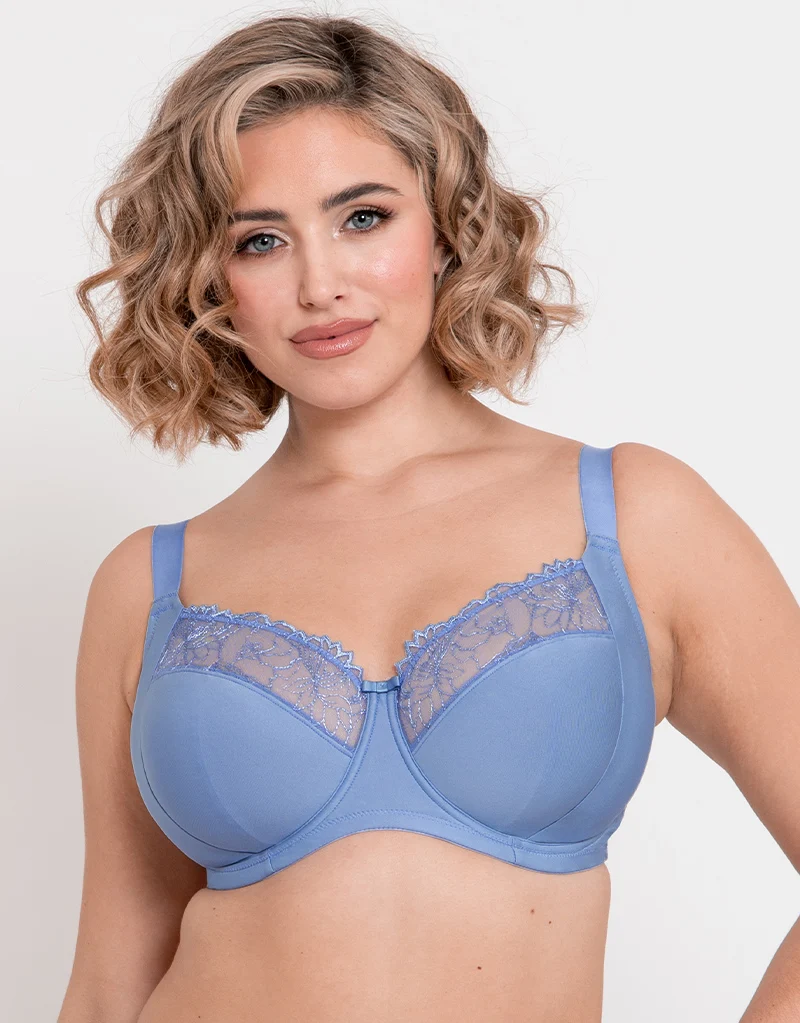 Flirtelle Emilie Full Cup Side Support Bra Hydrangea Blue