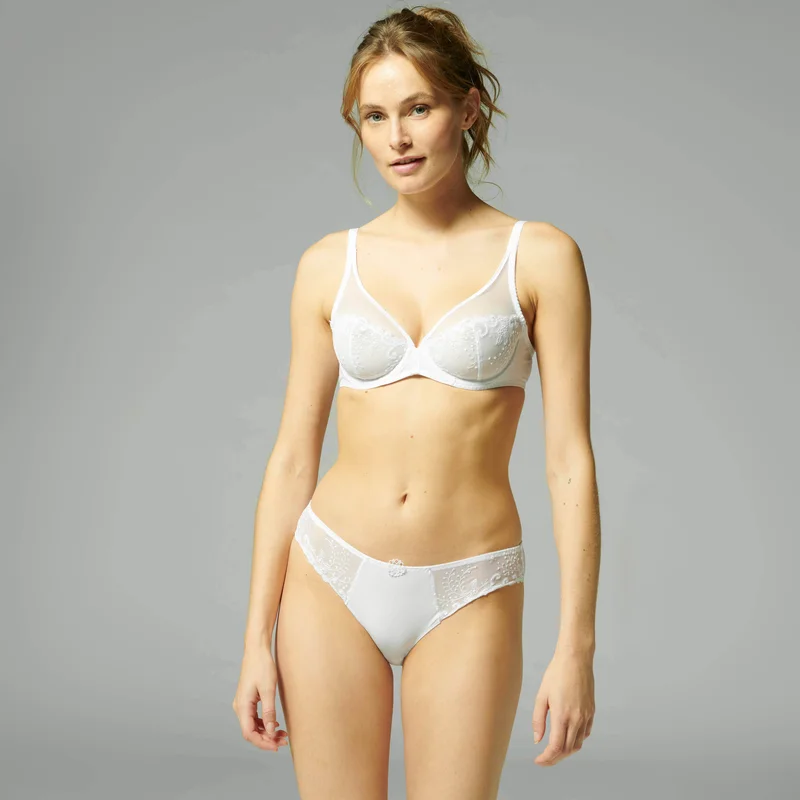 Simone Perele – Delice Transparenter BH mit tiefem Ausschnitt, Weiß