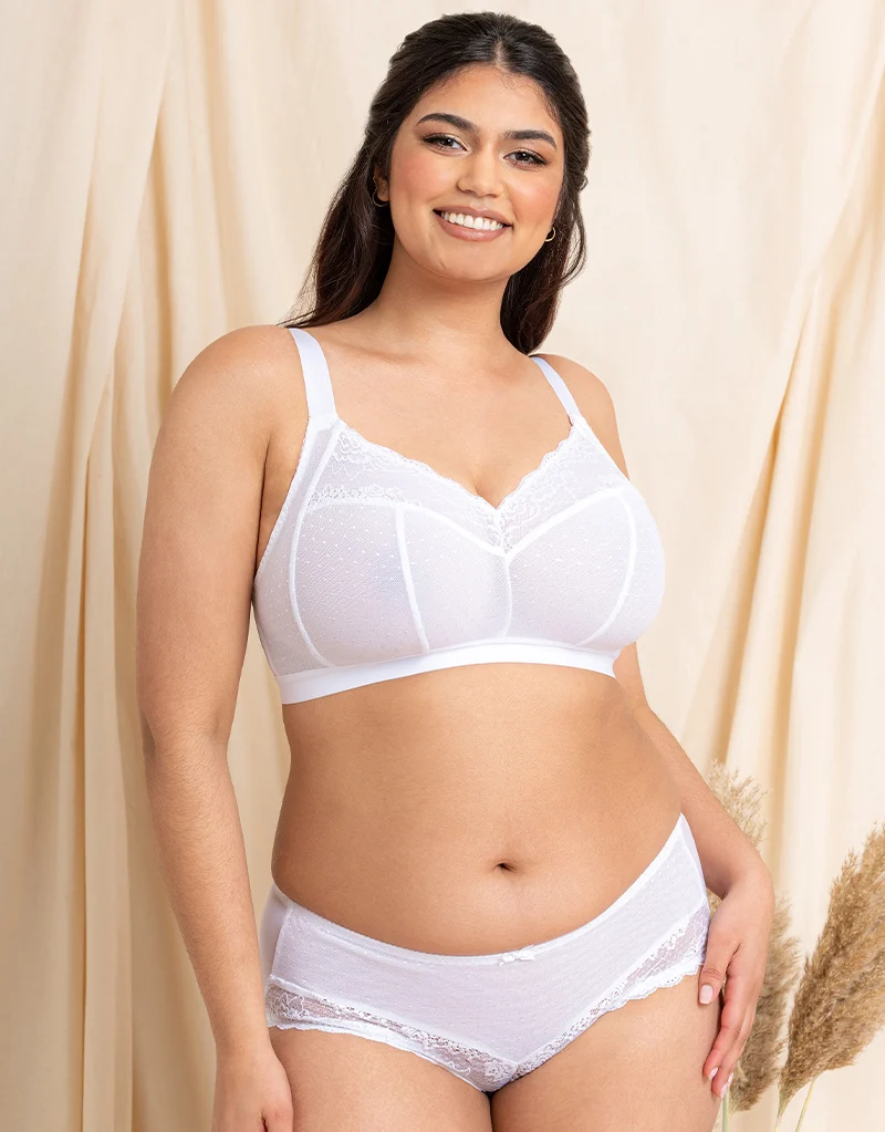 Flirtelle Viola Non-Wired Bralette White