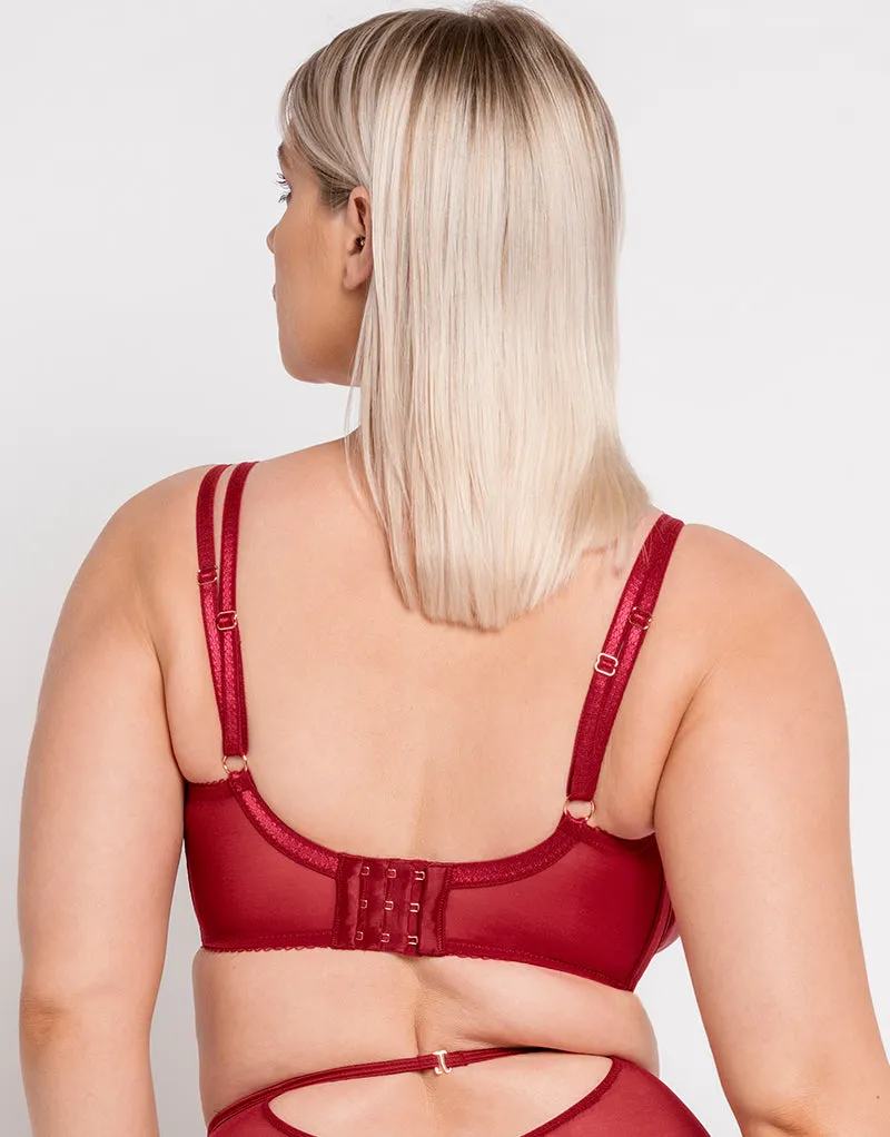 Scantilly Fallen Angel Balcony Bra Garnet Red